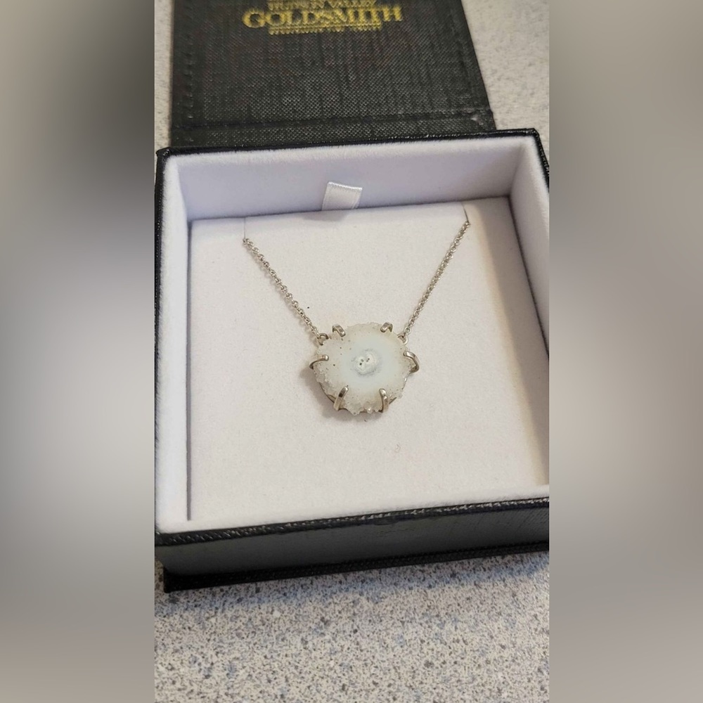 Beautiful geode slab necklace